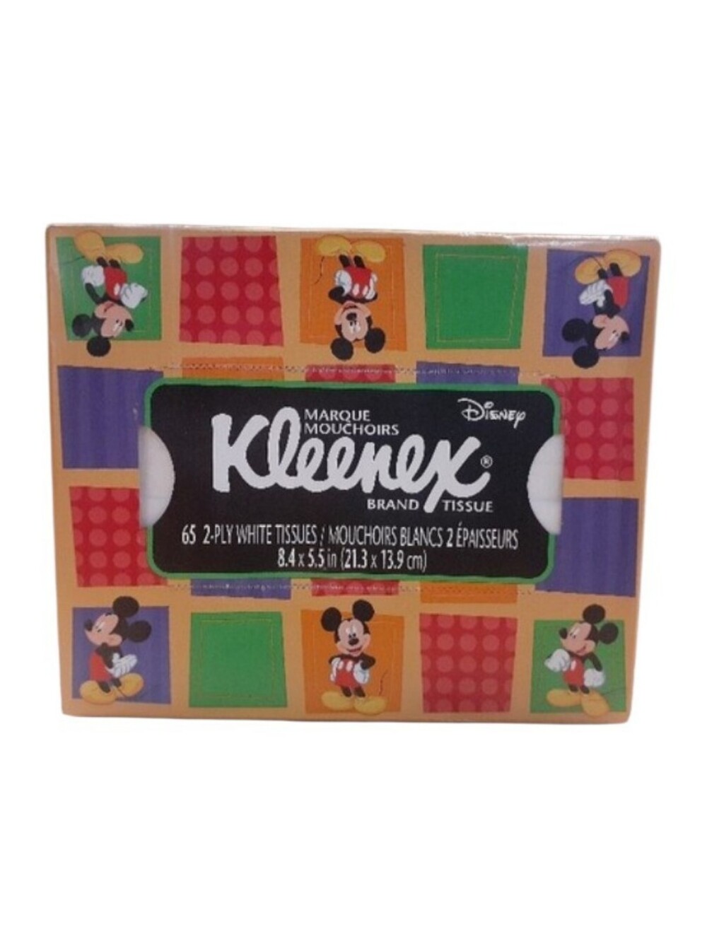 Vintage Disney Kleenex Facial Tissue Box Mickey Mouse Themed Unopened